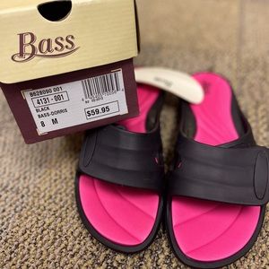 Bass Black Slip-on Sandals